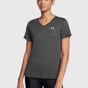 Under Armour Women's Charcoal V-Neck Tee